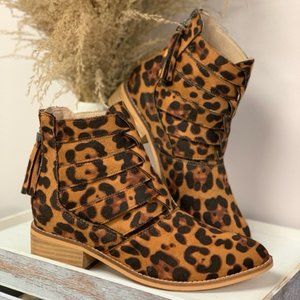 A Rider Girl Leopard Print Booties